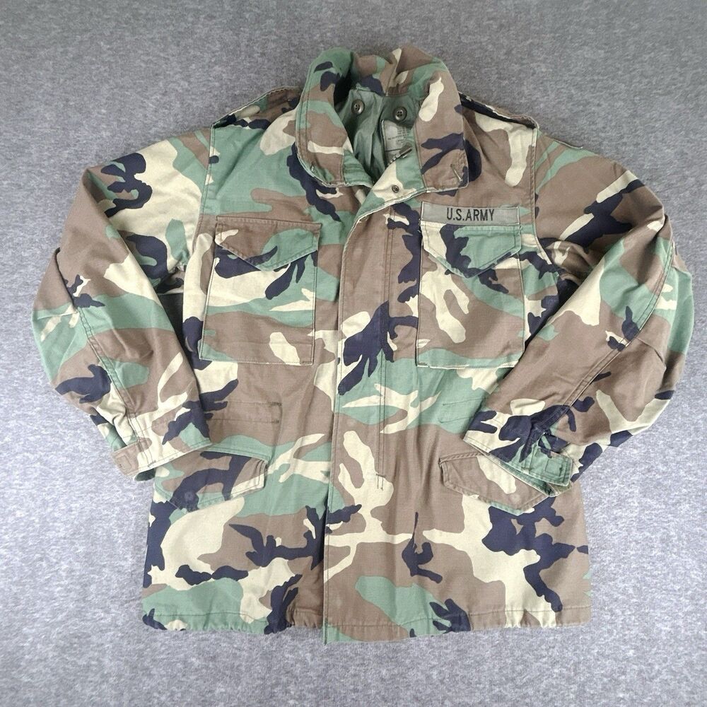 USGI M-65 Field Jacket Sz M Regular Woodland Camo BDU Cold Weather 3rd Infantry